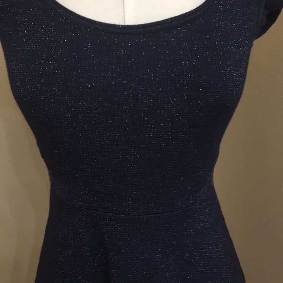 NWOT American eagle Navy blue sparkle/lace dress - Picture 6 of 9